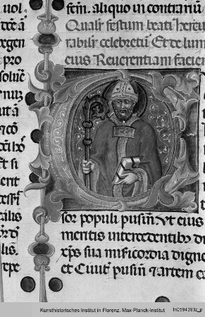 Matrikel der Geldwechsler : Initiale mit dem Heiligen Herkulanus von Perugia