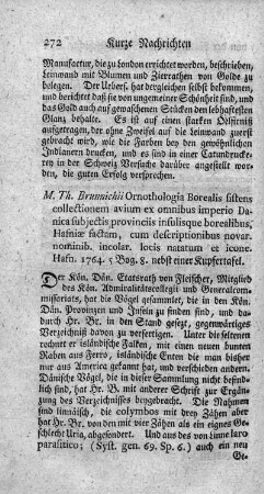Ornothologia borealis.