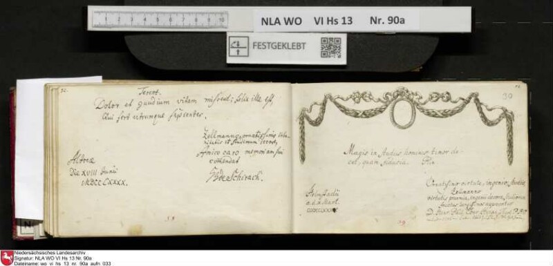 Stammbuch des Ernst Philipp Ludwig Zellmann (1763-1795) aus
                           Braunschweig