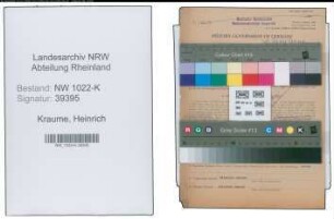 Entnazifizierung Heinrich Kraume , geb. 08.11.1895 (Bahnbeamter)