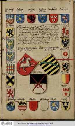 [Stammtafel mit Wappen]