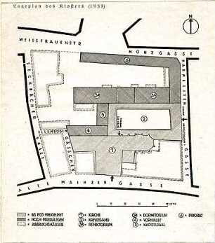 Grund, Peter; Frankfurt; Verwaltungsgebäude Degussa - Karmeliterkloster (Lageplan)