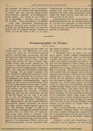 Kinematographie des Krieges