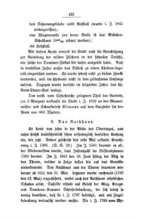 B. Das Rathhaus.