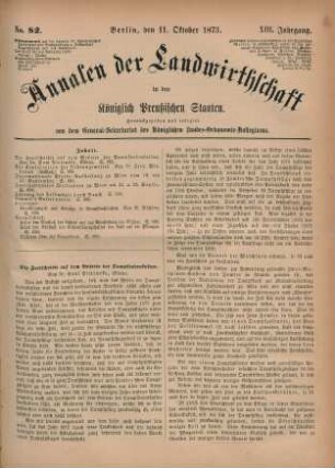 No. 82. Berlin, den 11. Oktober 1873. XIII. Jahrgang.