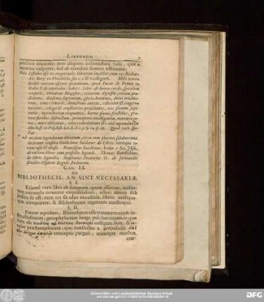 Cap. II. De Bibliothecis, An Sint Necessariae.