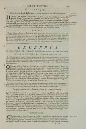 Excerpta ex chartario autographo folquini monachi sithiensis, in quo varia regum diplomata referuntur.