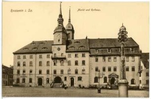 Roßwein. Markt und Rathaus