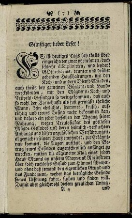 Günstiger lieber Leser!