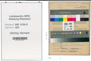Entnazifizierung Hermann Gehring , geb. 05.04.1899 (Gastwirt)