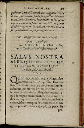 Salus Nostra Ab Eo, Qui Fecit Cælum Et Terram [...]