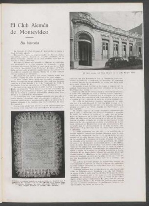 El Club Alemán de Montevideo - su historia