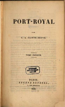 Port-Royal, 1
