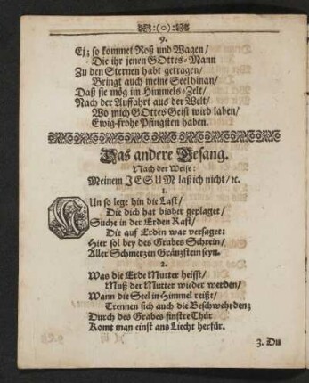 Das andere Gesang. Nach der Weise: Meinem Jesum laß ich nicht / [et]c.