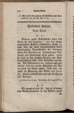 Siebentes Capitel. Vom Genie
