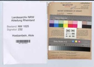 Entnazifizierung Alois Hoelzenbein , geb. 15.12.1903 (Sparkasseninspektor)