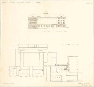 Fischer, Theodor; Bad Kissingen; Kurhaus-Hotel - Grundriss Keller, Ansicht