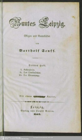 3: Buntes Leipzig : Scizzen und Genrebilder