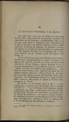 VI. La Guayana Francesa y el Brasil