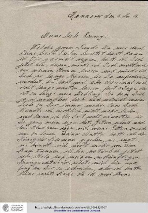 Brief vom 06.11.1903