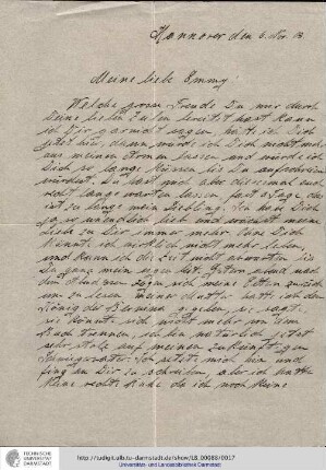 Brief vom 06.11.1903