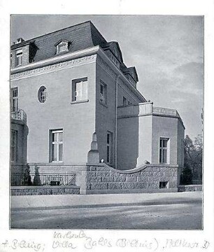 Billing, Hermann; Karlsruhe, Moltkestr. 33 / Weberstr.; Villa Hauptmann Bahls (Villa Billing) - Außenansicht