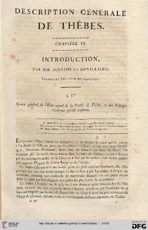 Description generale de Thebes: Chapitre IX