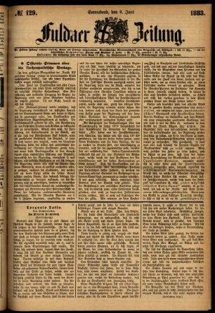 Ausgabe vom Samstag, den 09. Juni 1883.