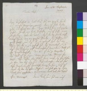 Brief von Goethe, Katharina Elisabeth an Goethe, Christiane von