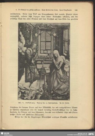 Verkündigung. Anfang des 16. Jahrhunderts. In St. Jakob