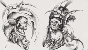 Zwei Masken (Mann und Frau)