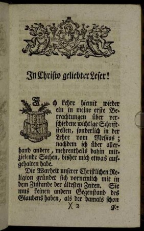 In Christo geliebter Leser!