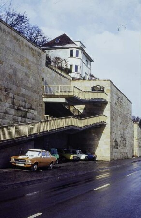 Stützwand, in Coburg