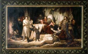 Arthur Fitger: Barbarossas Erwachen im Kyffhäuser