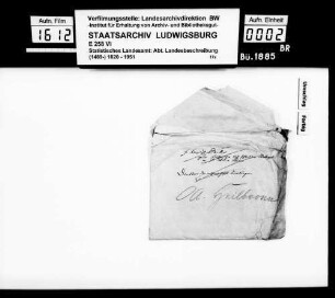 Kurzregesten und Notizen [des Oberstudienrats Christoph Friedrich Stälin] zur mittelalterlichen Herrschaftsgeschichte im Oberamtsbezirk
