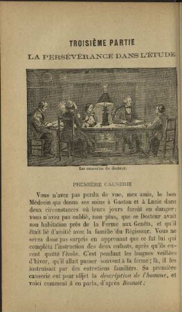 Troisième partie. La persévérance dans l'étude