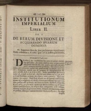 Institutionum Imperialium Liber II.