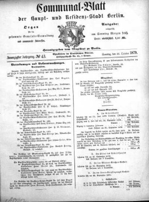 1879,43: No. 43, 26. Oktober 1879