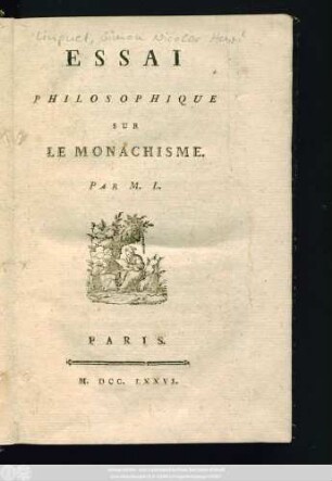 Essai Philosophique Sur Le Monachisme
