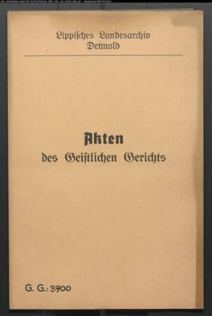 Sattler J. Steinbrink in Varenholz gegen den Pastor Vette in Varenholz, wegen einer Geldforderung