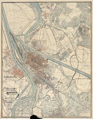 Übersichts-Plan über die Gemarkung Mannheim, bearbeitet auf dem Tiefbauamt