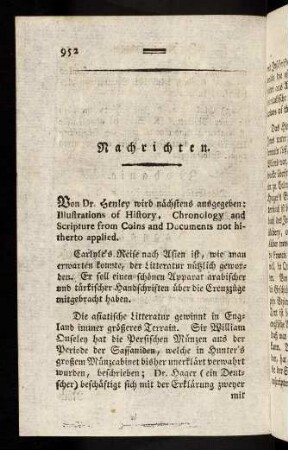 952, Nachrichten.