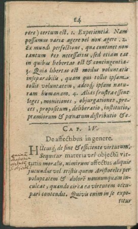 Cap. IV. De affectibus in genere.