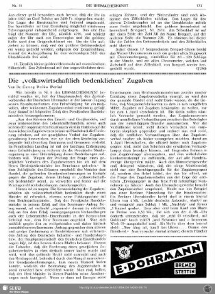 Die "volkswirtschaftlich bedenklichen" Zugaben