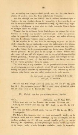 III. Besluit van den gouverneur-generaal Merkus