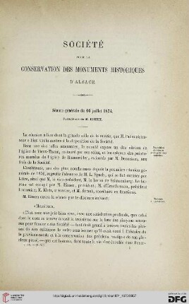 Séance générale du 16 juillet 1874