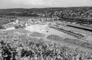 Bau der Staustufe Hofen/Neckar