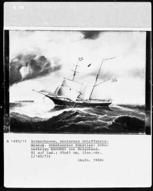 Schonerbrigg "Dahomey" vor Helgoland