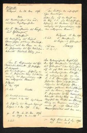 Abschrift interner ministerialer Schriftverkehr betreffend Kerz