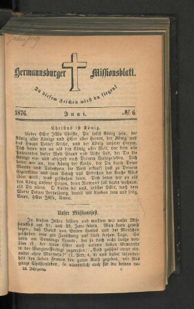 No. 6. Juni. 1876.